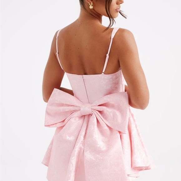 Babyboo Pink Playsuit Removable Bow - Picture 4 of 4